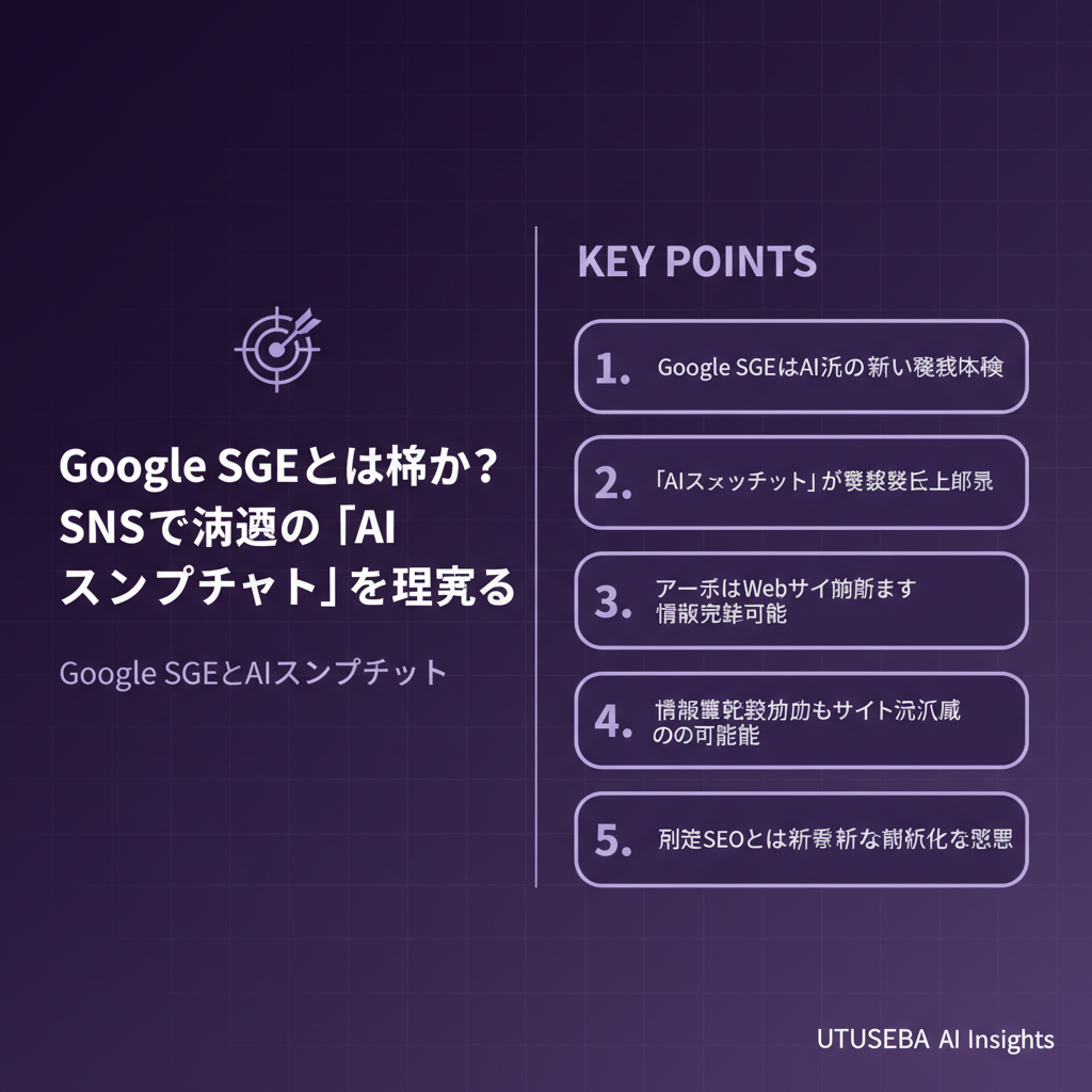 Google SGEとは何か？SNSで話題の「AIスナップショット」を理解する - まとめ