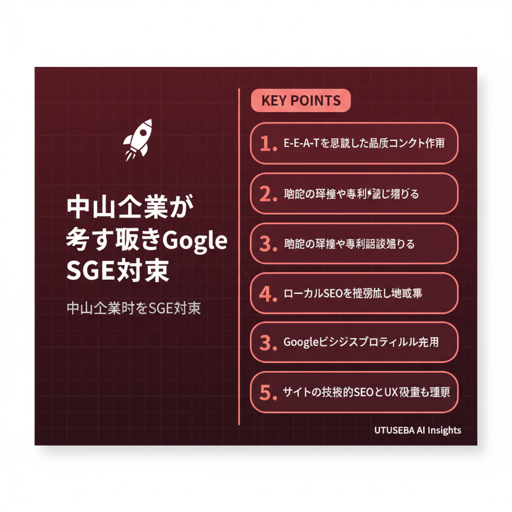 中小企業が今すぐ取るべきGoogle SGE対策 - まとめ