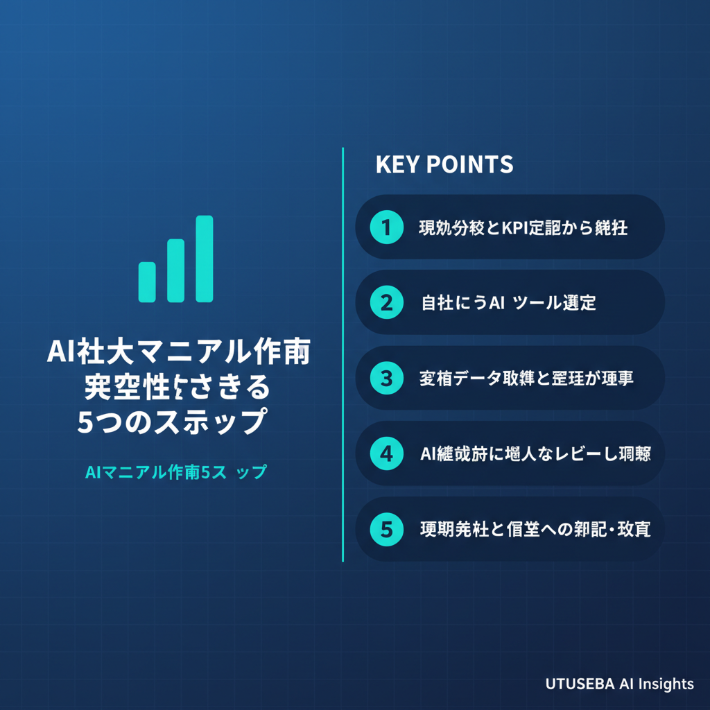 AI社内マニュアル作成を成功させる5つのステップ - まとめ