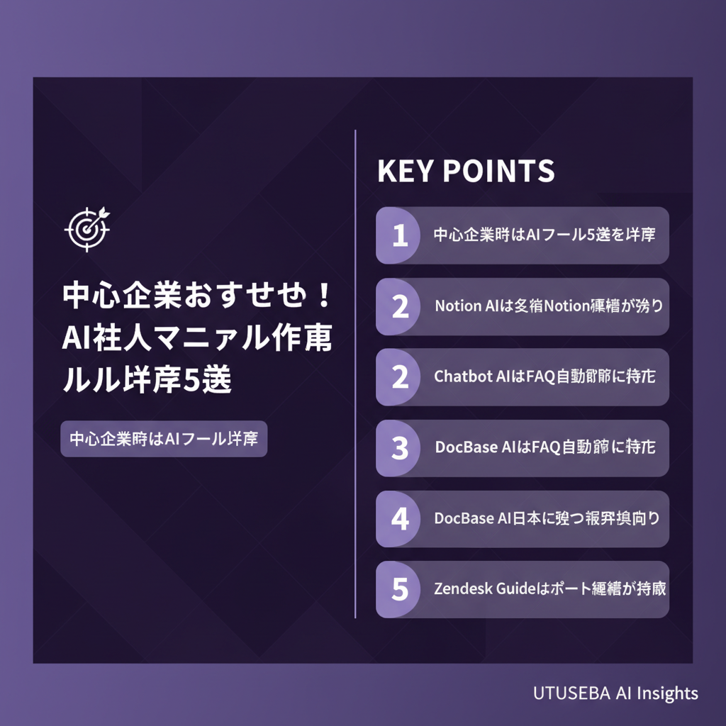 中小企業におすすめ！AI社内マニュアル作成ツール比較5選 - まとめ