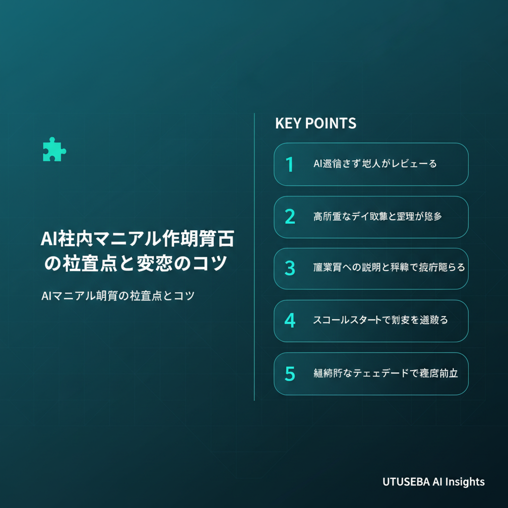AI社内マニュアル作成導入時の注意点と成功のコツ - まとめ