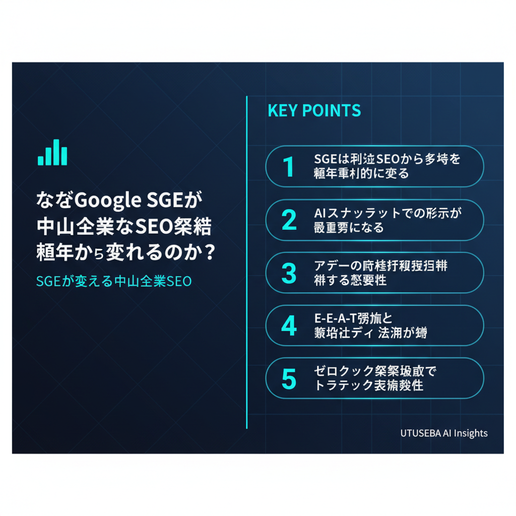 なぜGoogle SGEが中小企業のSEO戦略を根本から変えるのか？ - まとめ