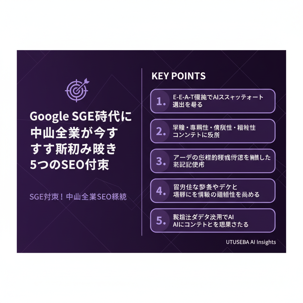 Google SGE時代に中小企業が今すぐ取り組むべき5つのSEO対策 - まとめ