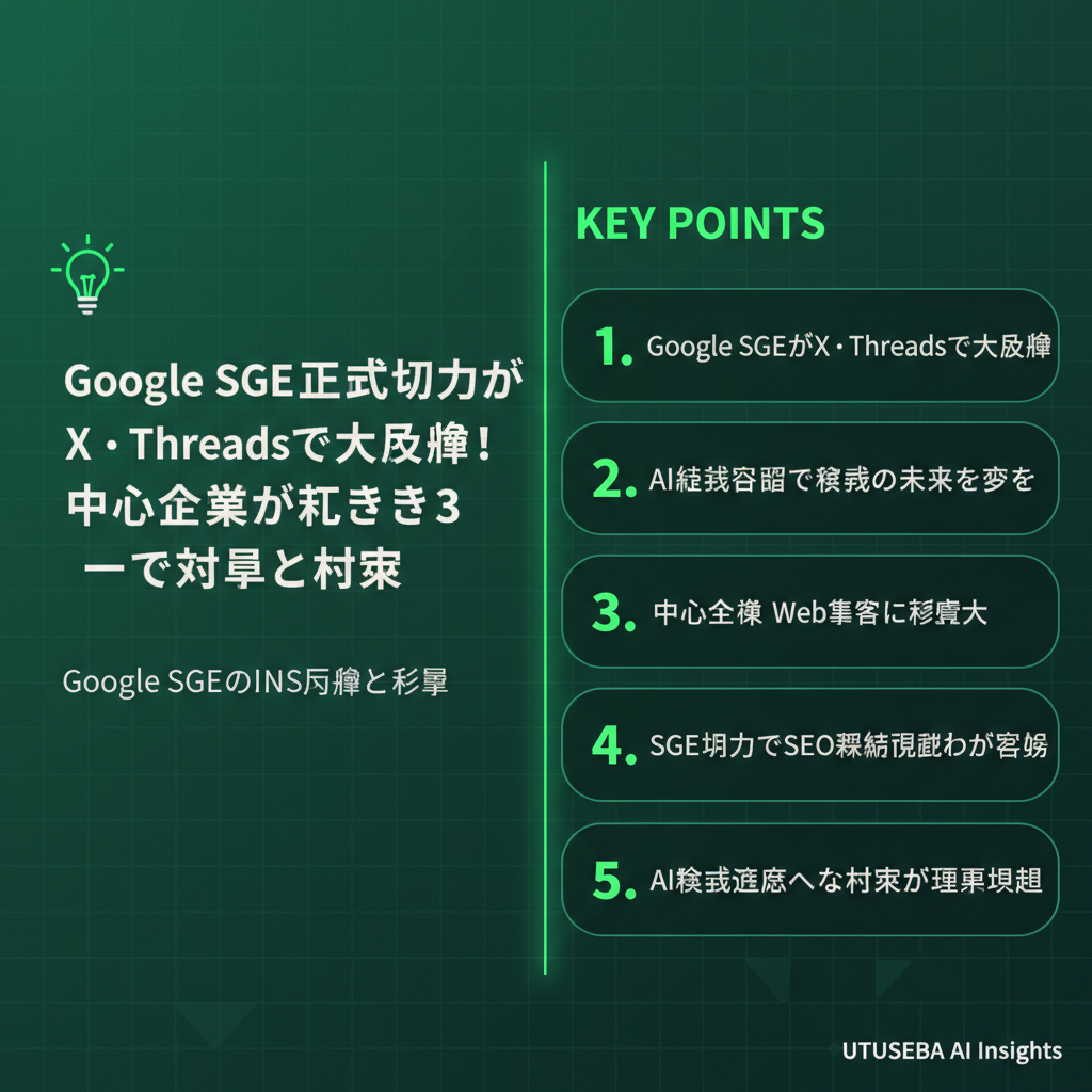 Google SGE正式導入がX・Threadsで大反響！中小企業が知るべき3つの影響と対策 - まとめ