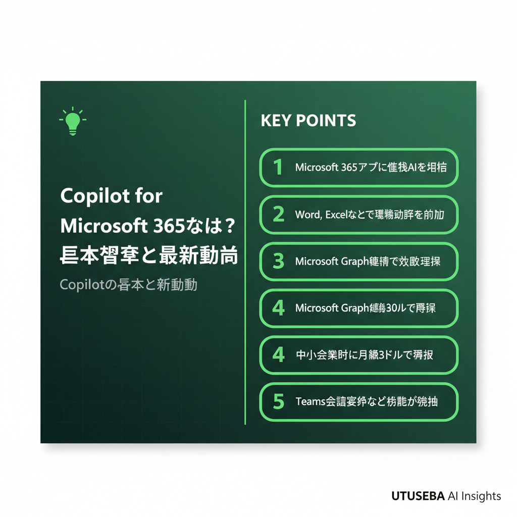 Copilot for Microsoft 365とは？基本概念と最新動向 - まとめ