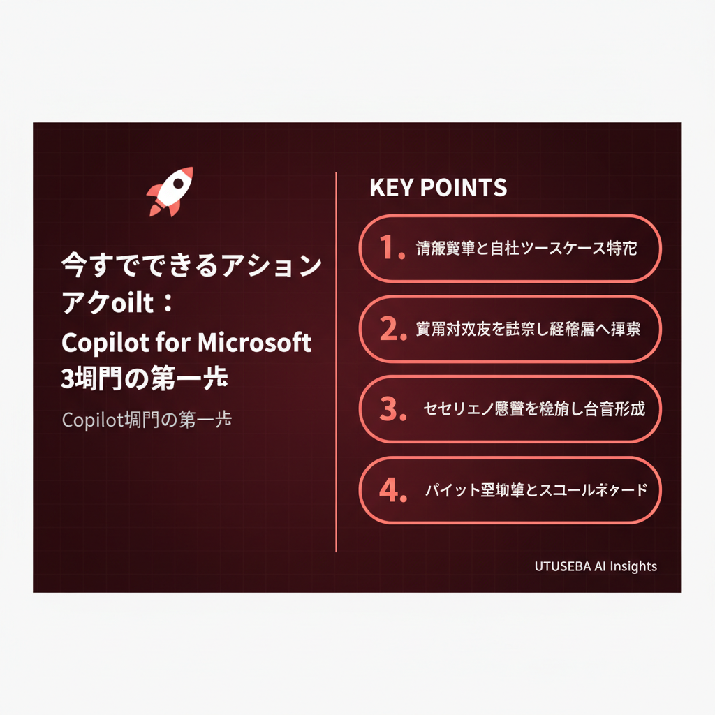 今すぐできるアクション：Copilot for Microsoft 365導入の第一歩 - まとめ
