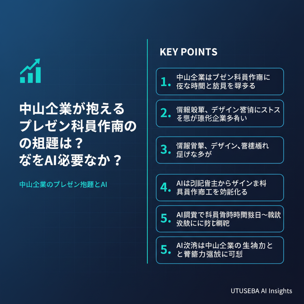 中小企業が抱えるプレゼン資料作成の課題とは？なぜAIが必要なのか？ - まとめ