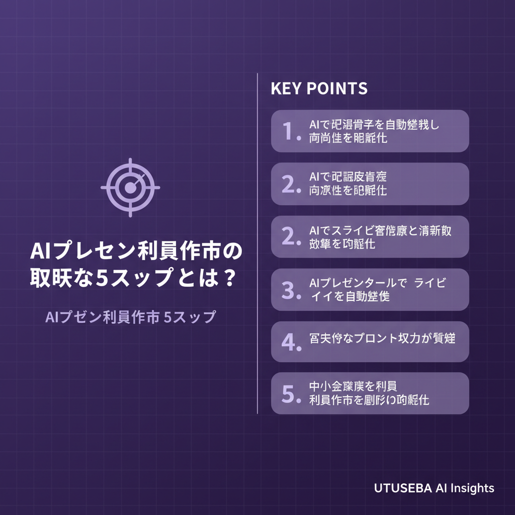 AIプレゼン資料作成の具体的な5ステップとは？ - まとめ