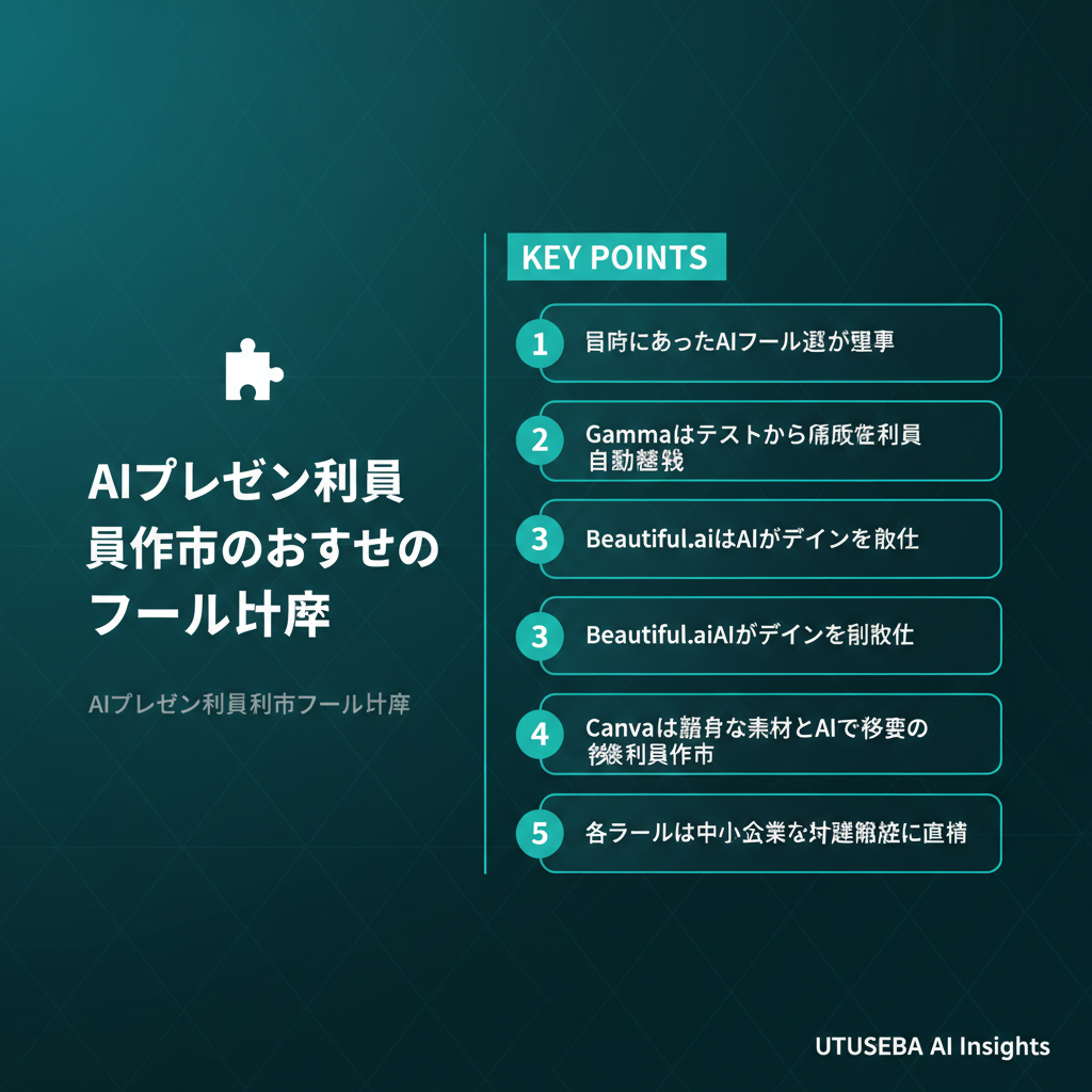 AIプレゼン資料作成におすすめのツール比較 - まとめ