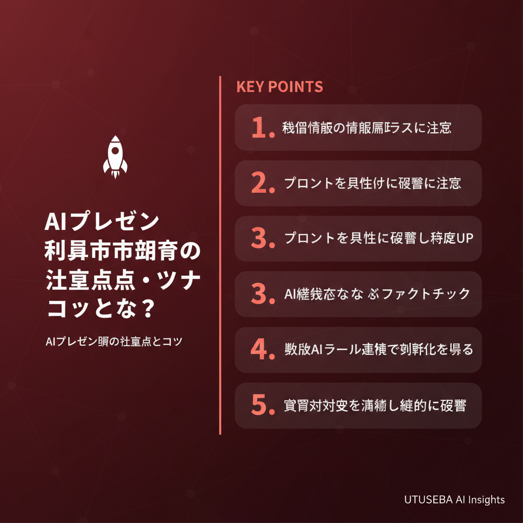 AIプレゼン資料作成導入時の注意点・コツとは？ - まとめ
