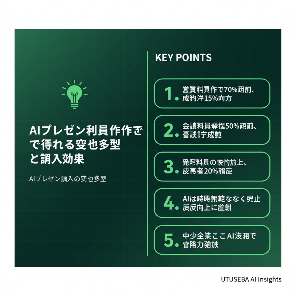AIプレゼン資料作成で得られる成功事例と導入効果 - まとめ