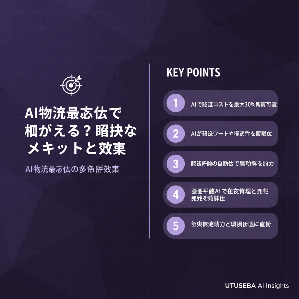 AI物流最適化で何が変わる?具体的なメリットと効果 - まとめ