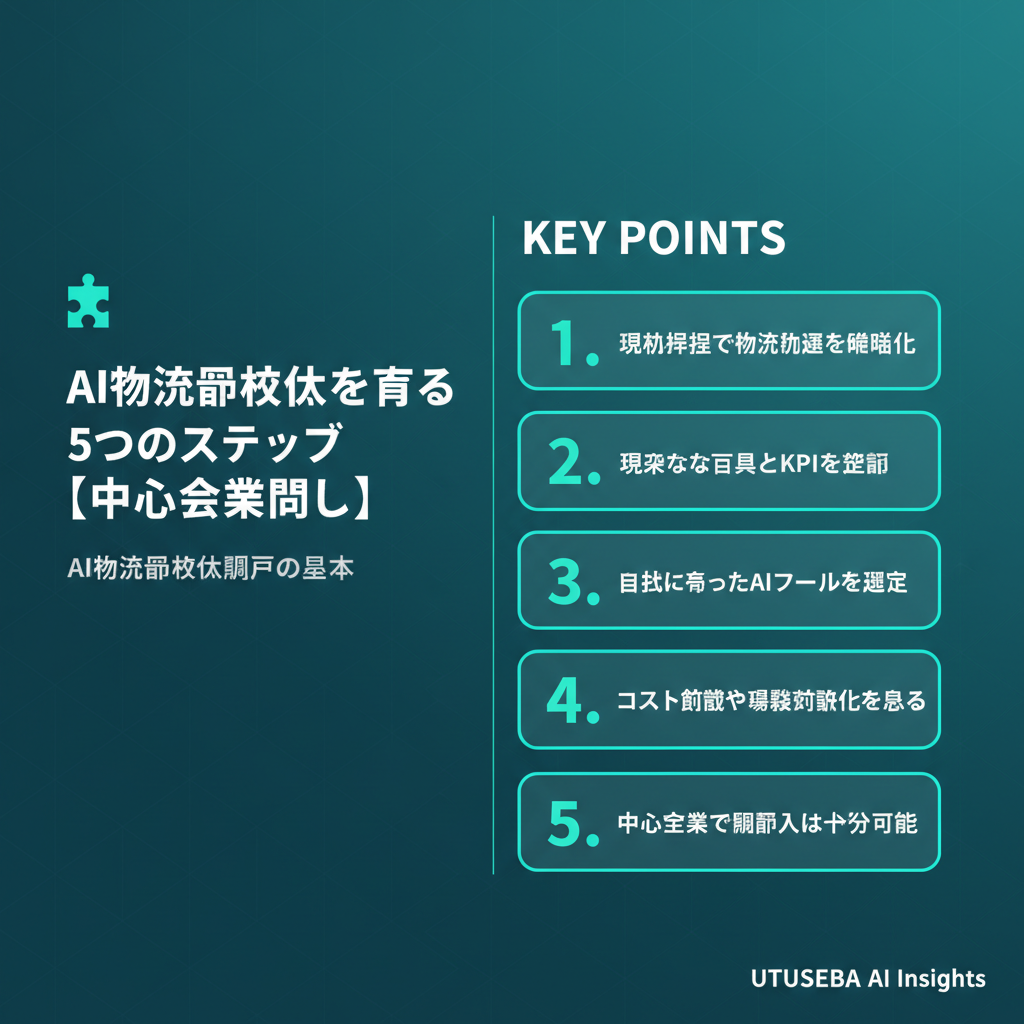AI物流最適化を始める5つのステップ【中小企業向け】 - まとめ