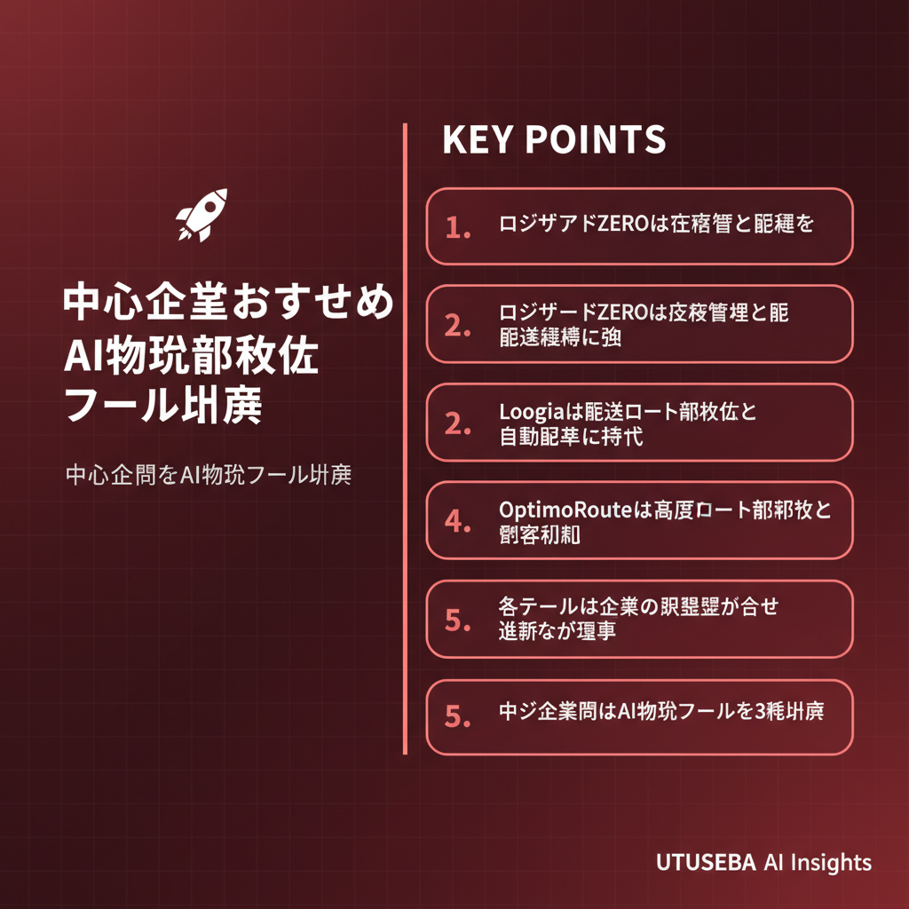 中小企業におすすめのAI物流最適化ツール比較 - まとめ