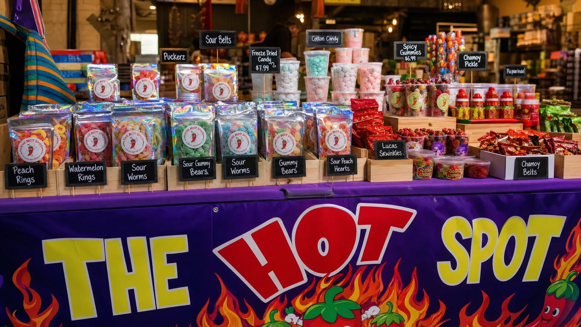 The Hot Spot store display at Mercado District