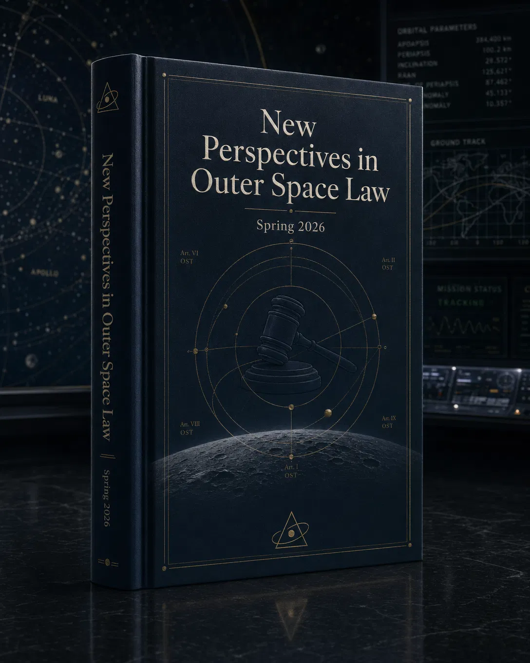 New Perspectives in Outer Space Law 3D concept cover