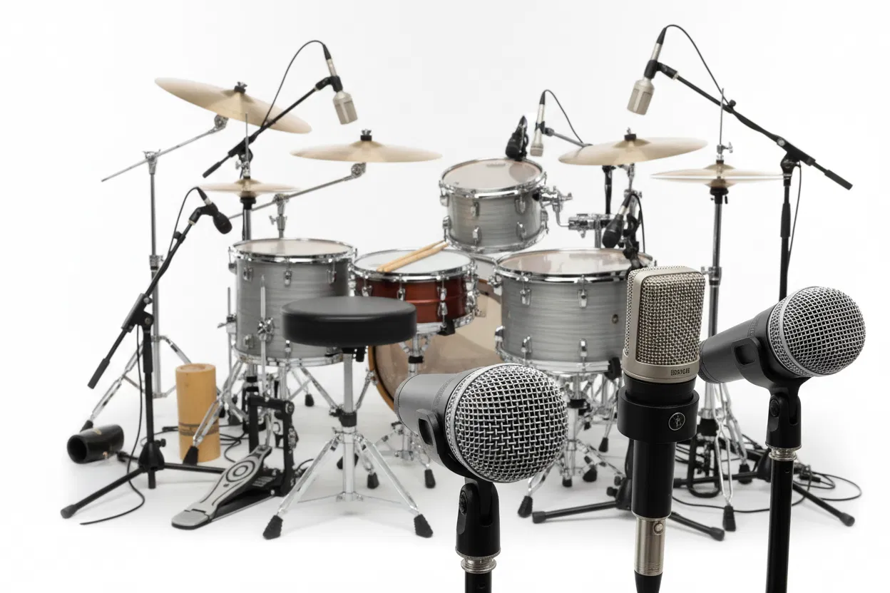 Microfones para Bateria: Captura Profissional
