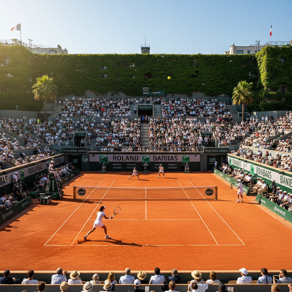 🇫🇷法网罗兰加洛斯红土之旅❤️：巴黎铁塔下的浪漫对决！