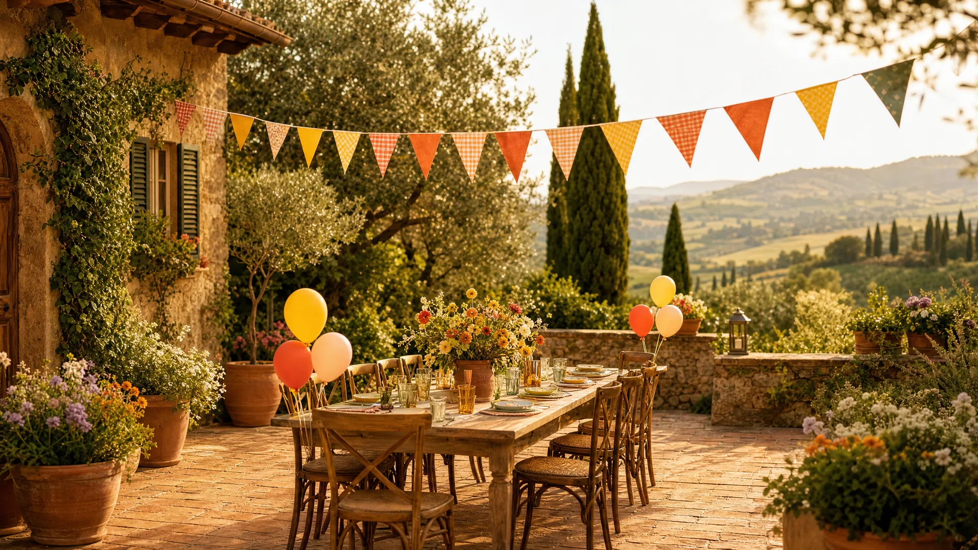 Tuscan villa garden