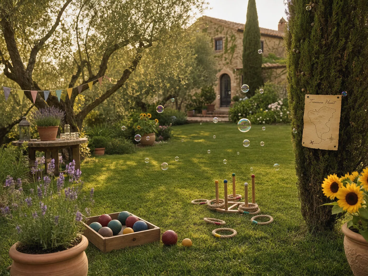 Tuscan garden games
