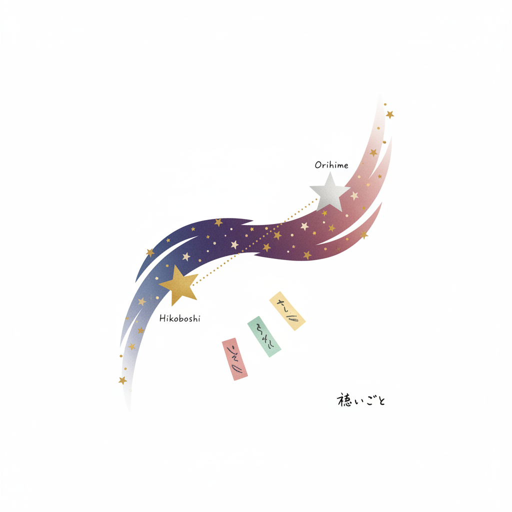 今週のドロップは「天の川に願いを」🌌✨

7月7日は七夕。年に一度、織姫と彦星が天の川を渡って出会う夜に、私たちは短冊に願いを書きますよね。あの物語を、Tシャツにしてみました。

胸元を斜めに横切る星の川。向かい合う二つの星。そしてその下には、まだ何も書かれていない三枚の短冊が浮かんでいます。

Design Studioで、あなたの願いごとを短冊に書き込んでみてください。世界にひとつだけの七夕Tシャツの完成です🎋

今年の夏、あなたは何を願いますか?