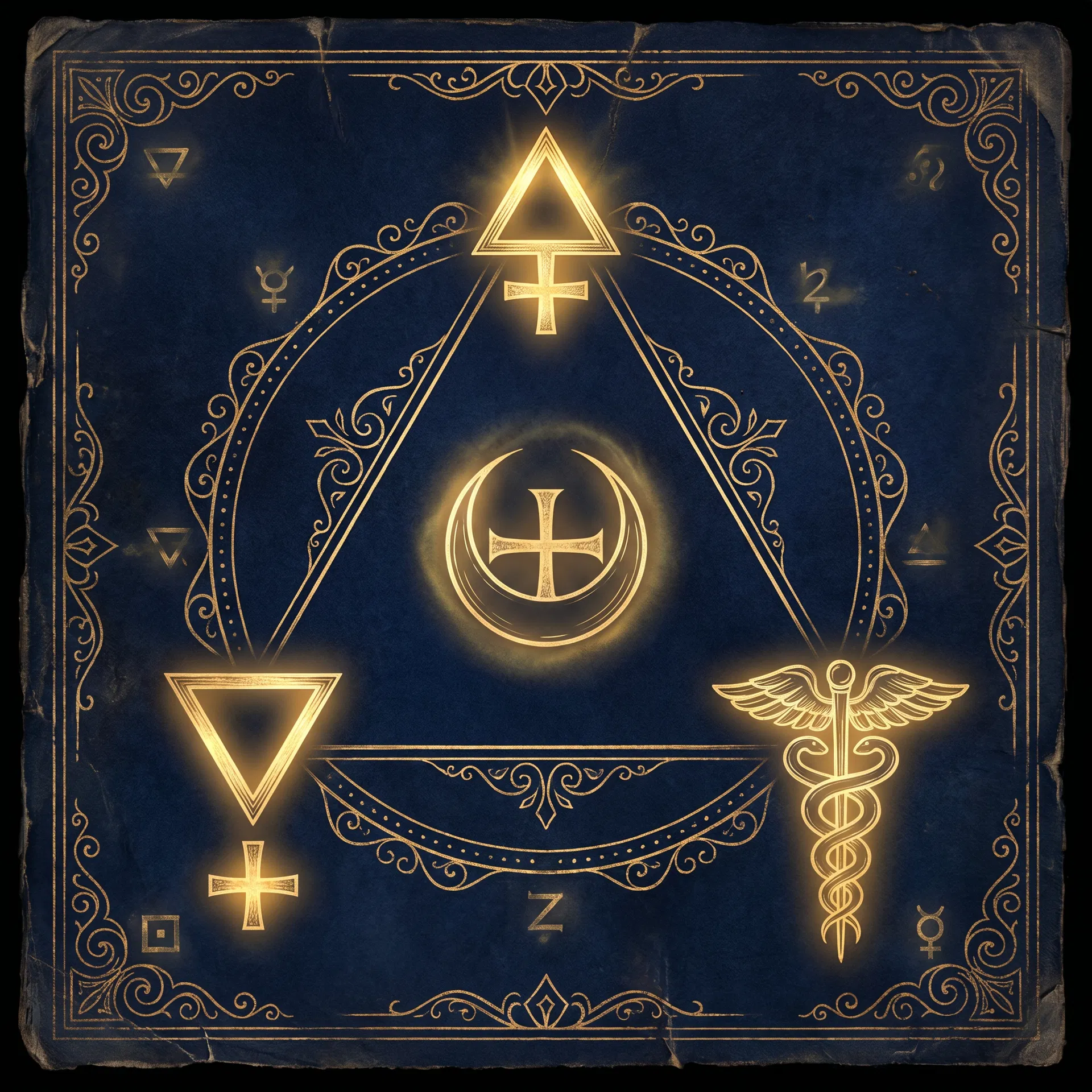 The Three Alchemical Principles — Sulphur, Mercury, Salt