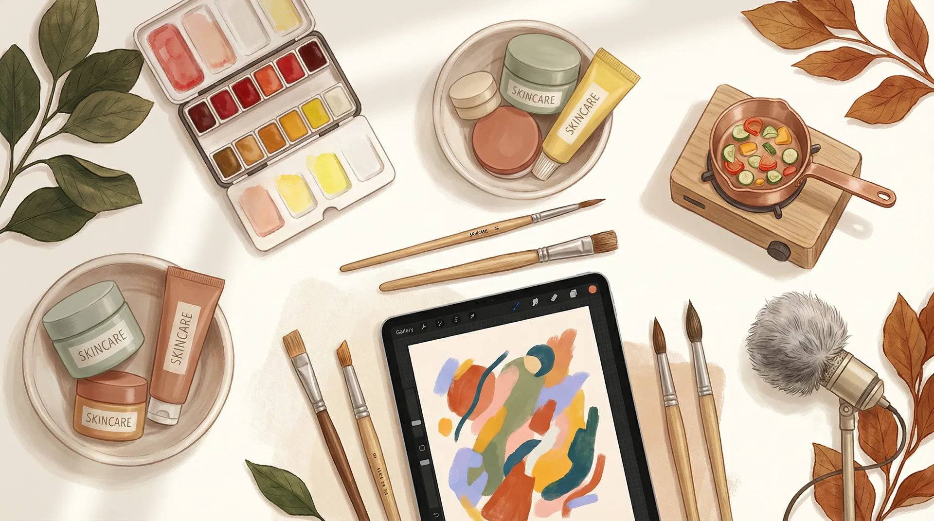 Creative workspace with AI tools