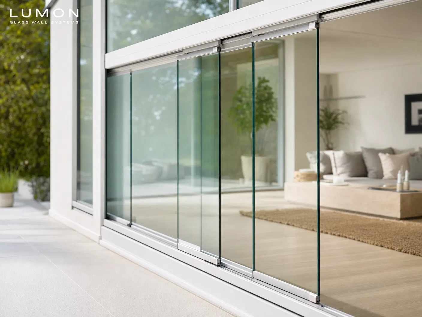 Lumon LGS sliding glass panel detail