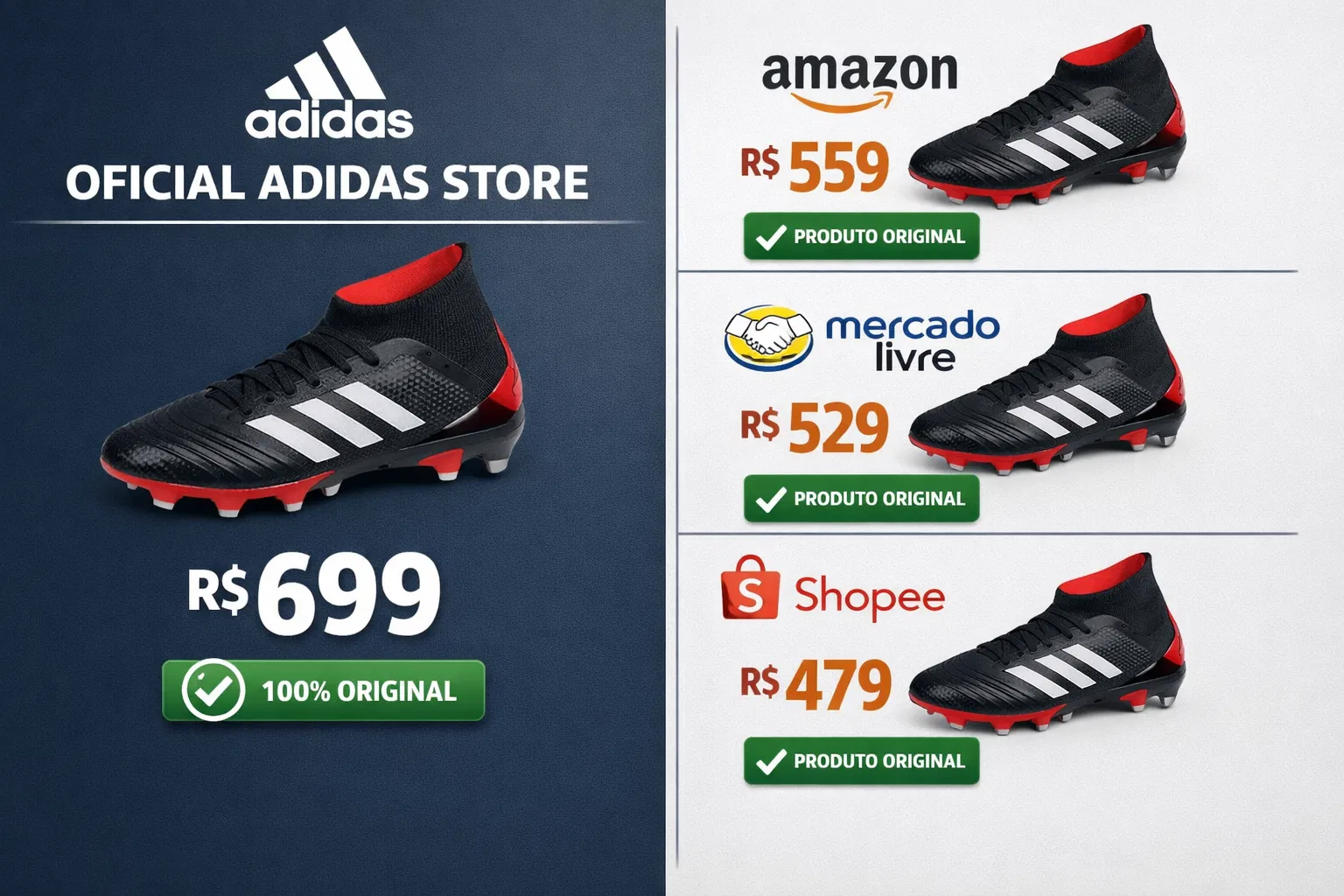 Comparação de preços Adidas Predator
