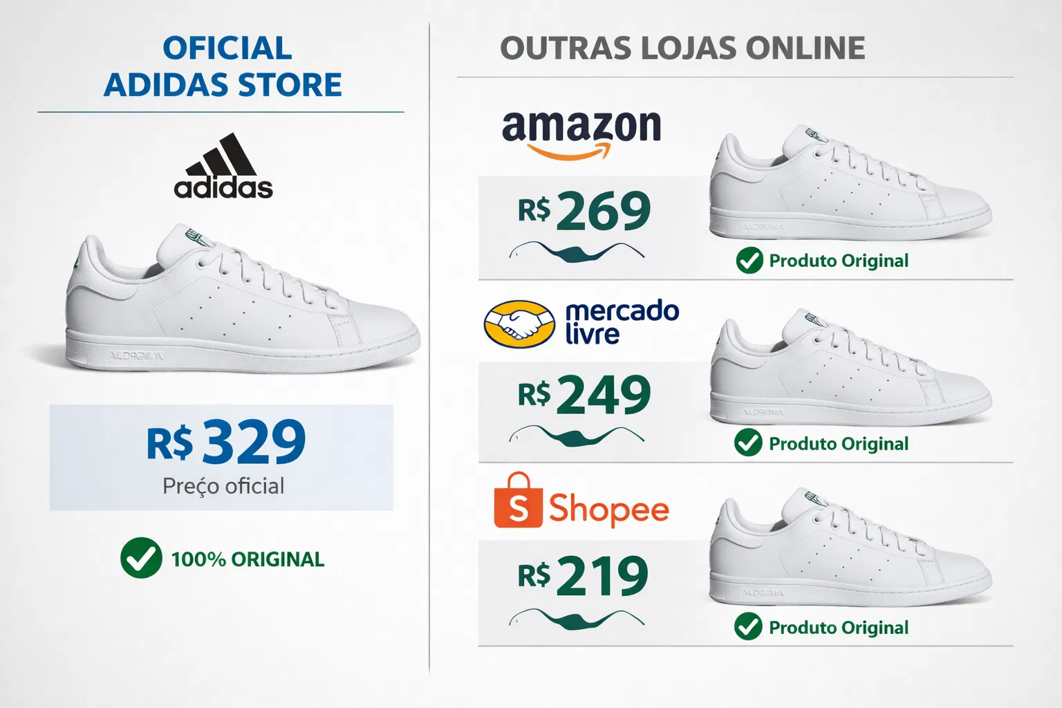 Comparação de preços Adidas Stan Smith