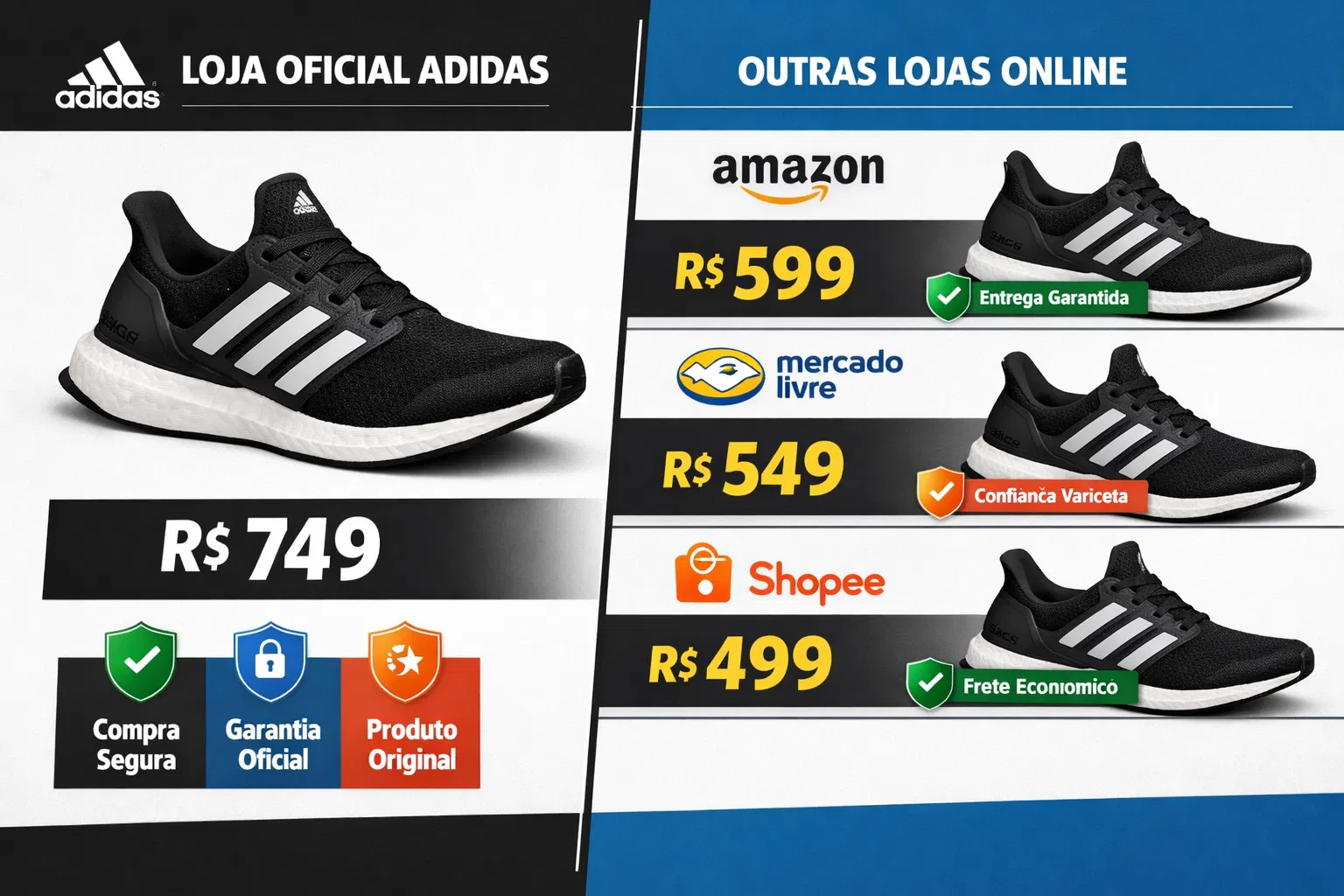 Comparação de preços Adidas Ultraboost
