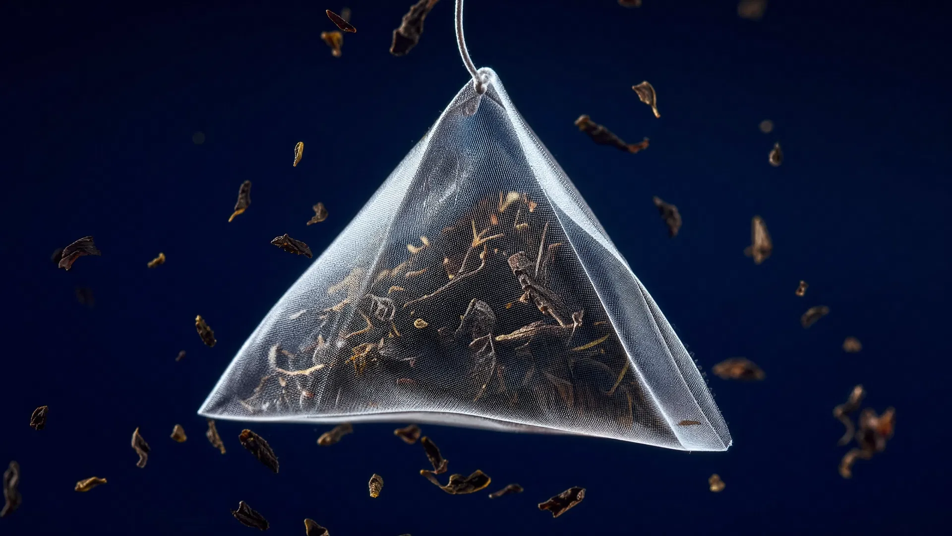 Biopolymer pyramid mesh tea bag