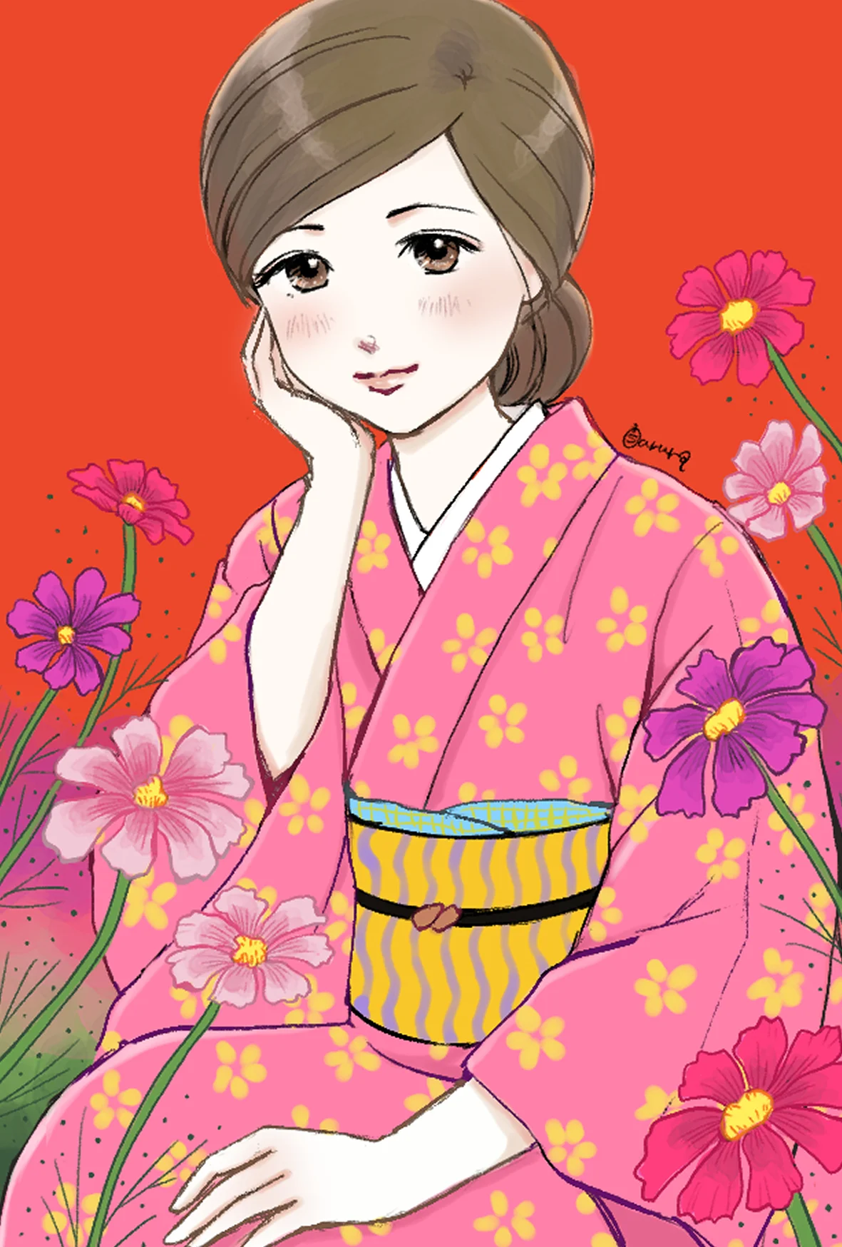 由紀乃さんと秋桜