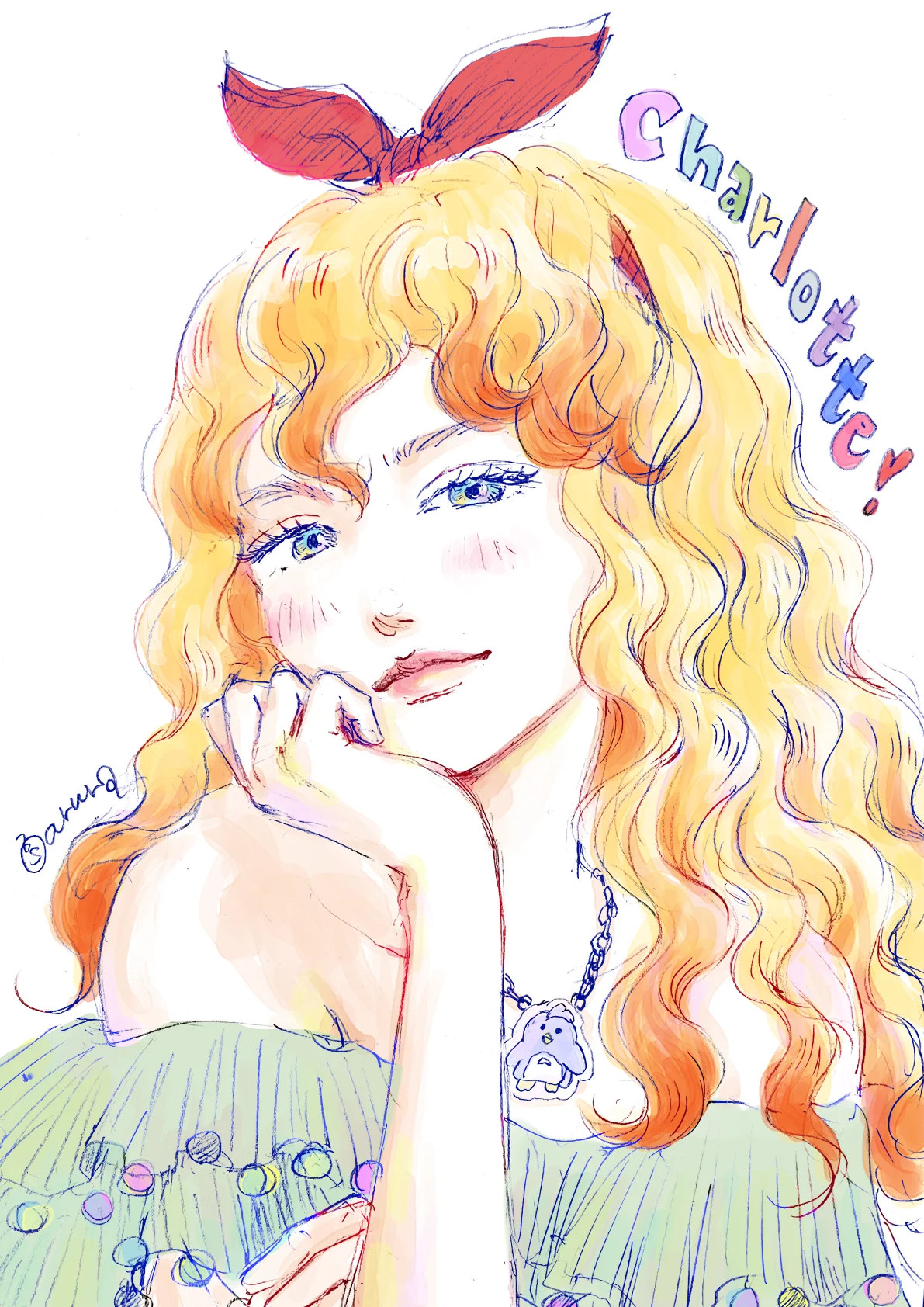 ドレスアップしたシャーロット