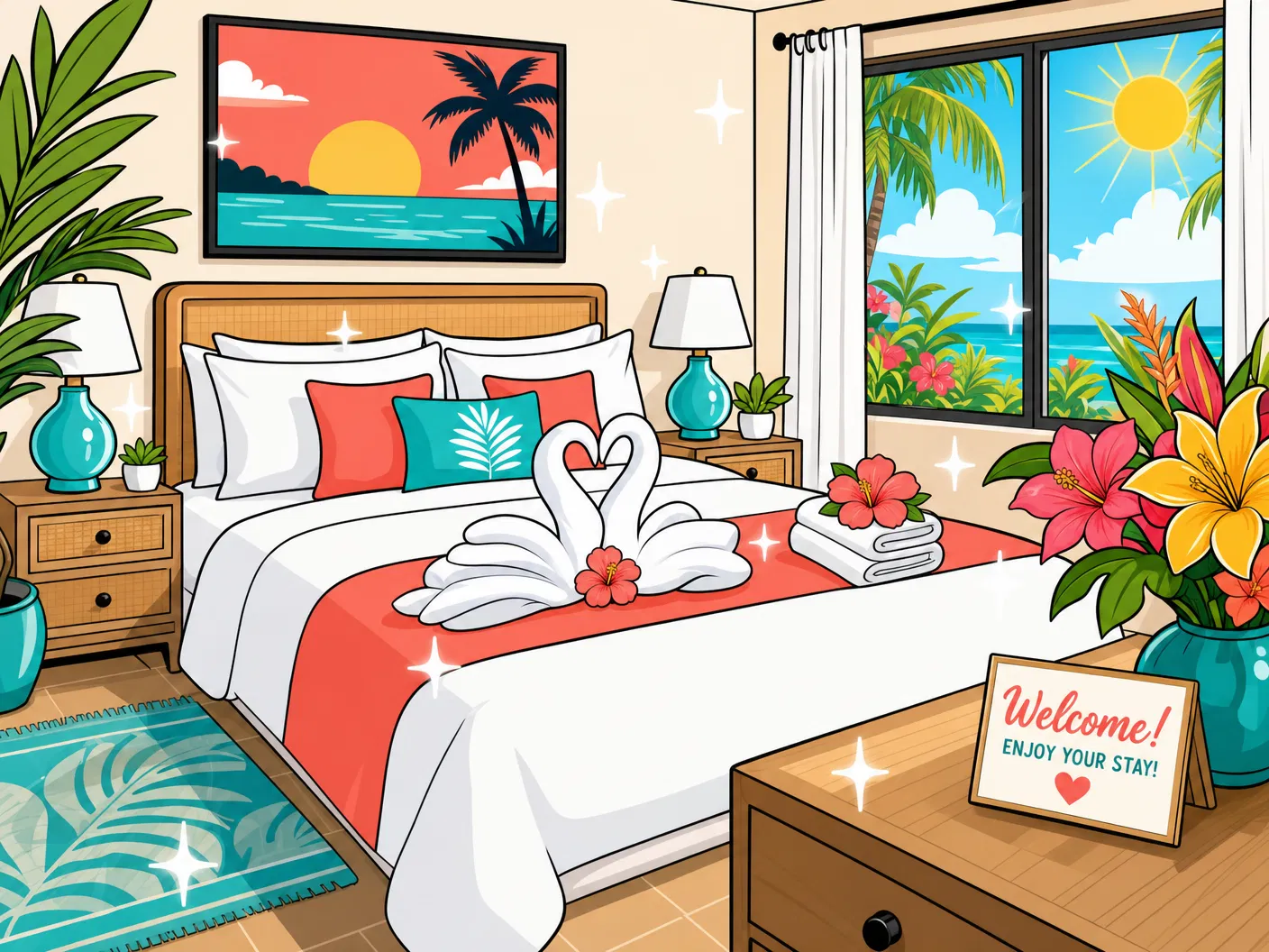 Hotel-standard Airbnb bedroom