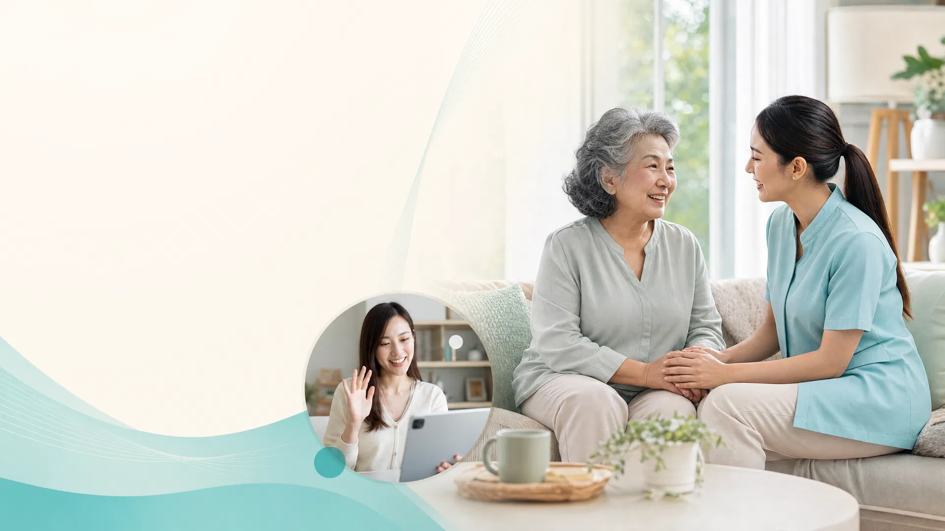 CareMate caregiver supporting an elderly person