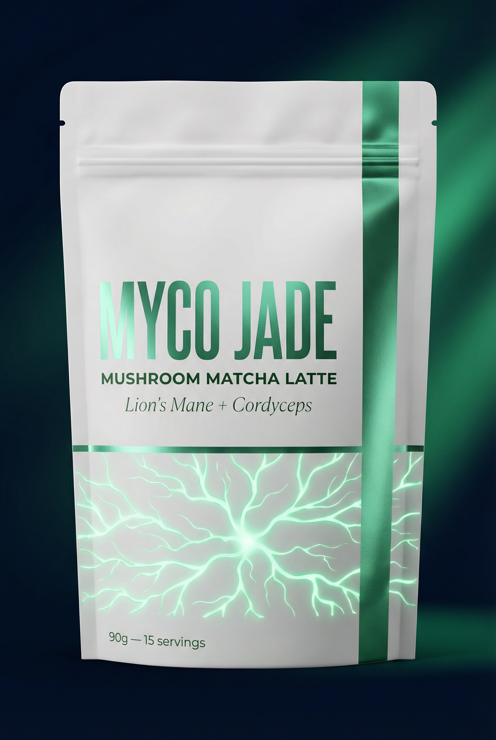 MYCO JADE Mushroom Matcha Latte private label pouch