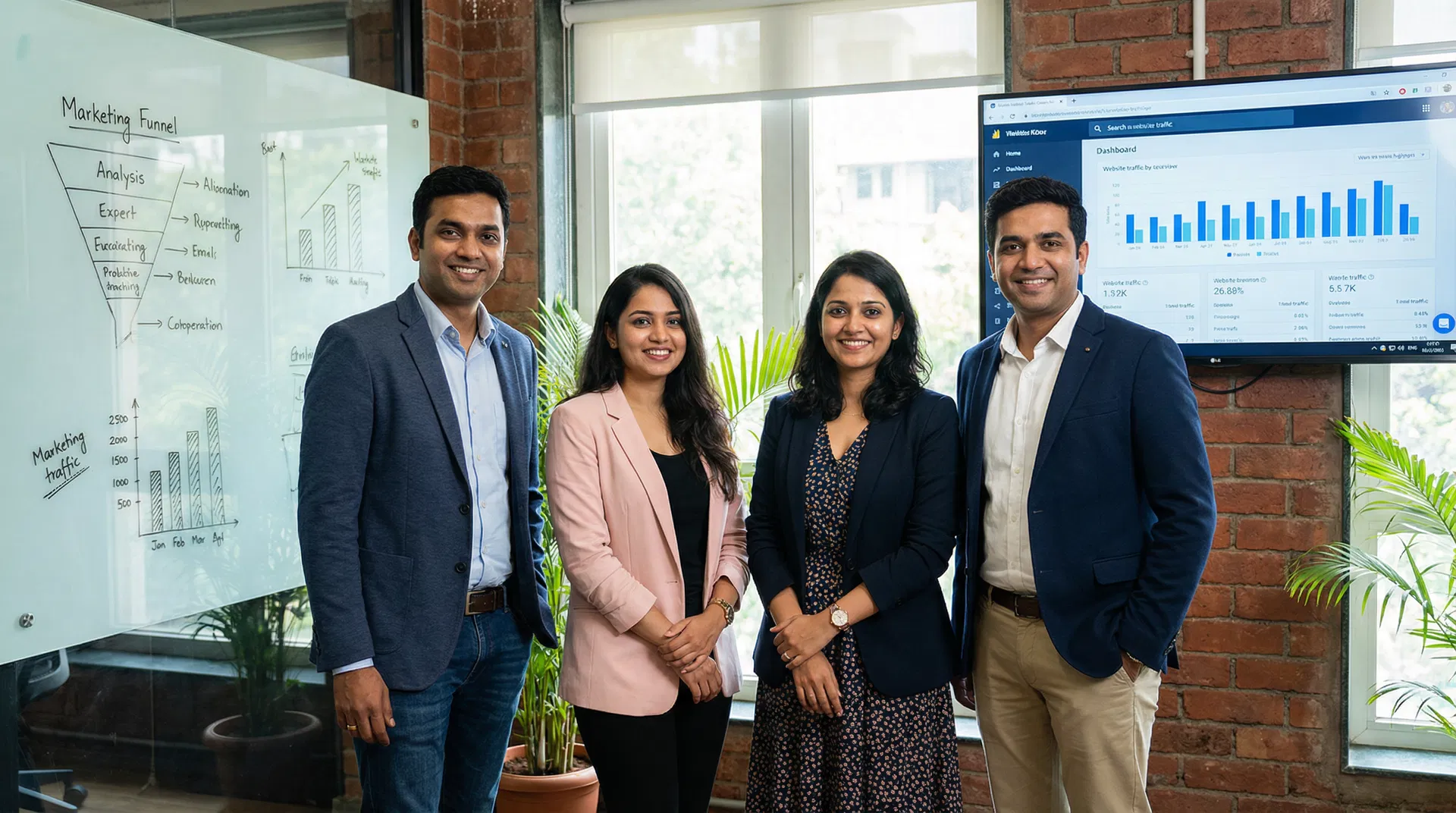 DigitalsLink team of digital marketing professionals in their office