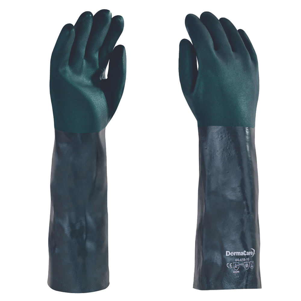 Guantes verdes DermaCare 44-418 doble inmersión | SafetyStore