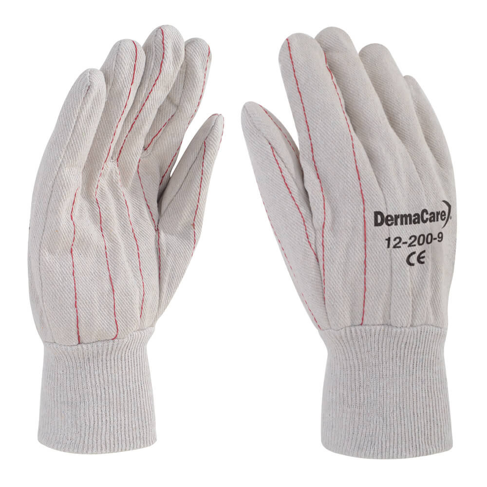 Guantes de lona DermaCare 12-200 doble palma | SafetyStore