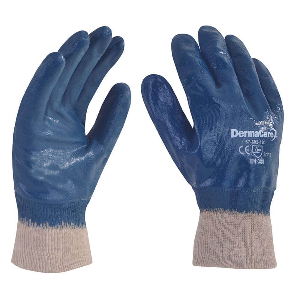 Guantes de algodón DermaCare 67-602 recubrimiento nitrilo | SafetyStore