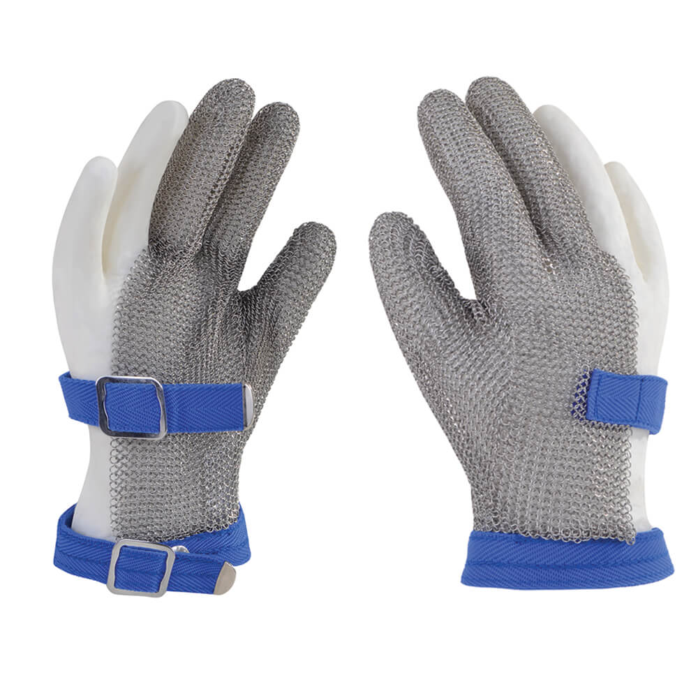 Guante anticorte DermaCare 50-300 malla de acero FDA 3 dedos | SafetyStore