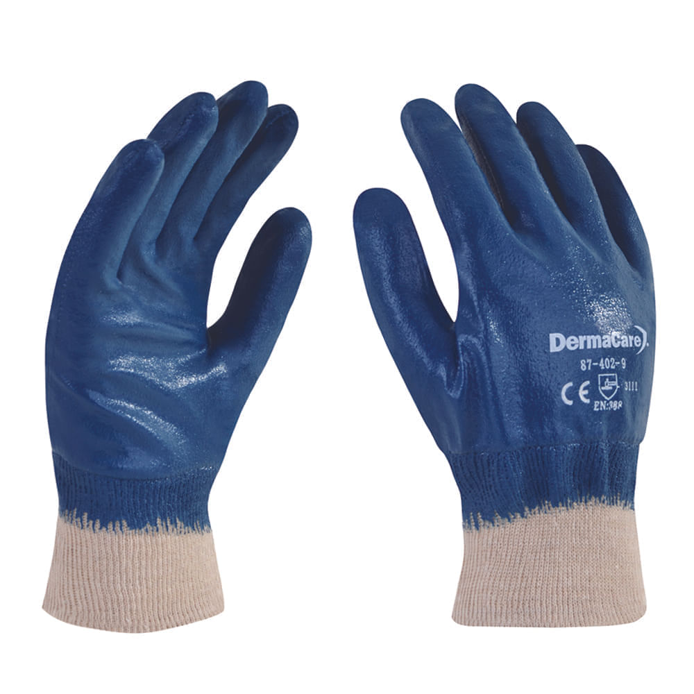 Guantes de nitrilo DermaCare 87-402 con recubrimiento | SafetyStore
