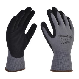 GUANTE POLIESTER GRIS REC NITRILO NEGRO