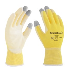 GUANTE POLIESTER Y POLIURETANO SENSIBLE AL TACTO DERMACARE