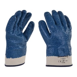 GUANTE NITRILO REV-RUGOSO P/SEG 10