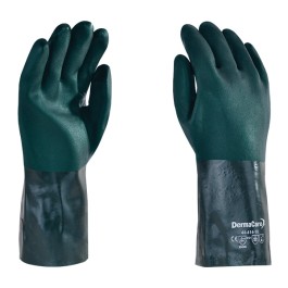 GUANTE PVC VERDE 35 CM