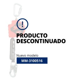 AUTO RETRÁCTIL DE CINTA CON GANCHO GIRATORIO PEQUEÑO DE ACERO Y MOSQUETÓN 6.1 M
