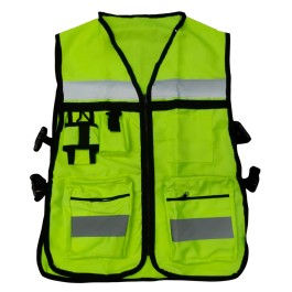 CHALECO BRIGADISTA AMARILLO NEON REFLEJANTE CON BOLSA TU
