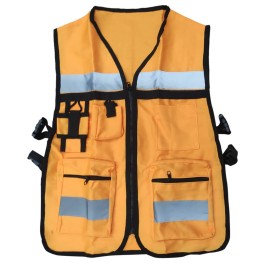 CHALECO BRIGADISTA AMARILLO FUERTE REFLEJANTE CON BOLSA TU